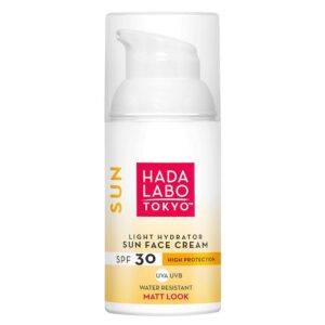 hada labo tokyo, sun, acido ialuronico, idratante, crema solare, per il viso, spf 30, 50 ml