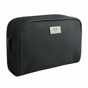 hugo boss, toiletry, articoli da toeletta, busta in tessuto gwp, nero, 23 x 8 x 14 cm