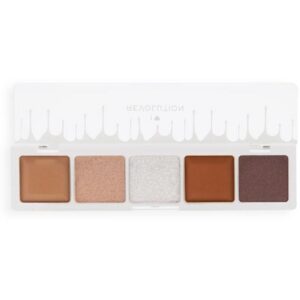 i heart revolution, mini chocolate, palette di ombretti, crema di vaniglia bianca, 5 sfumature, 5.5 g