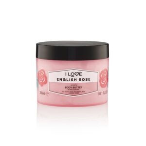 i love, signature collection, vegano, idratante, rosa inglese, burro per il corpo, 330 ml