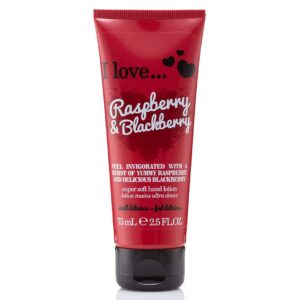 i love, raspberry & blackberry, idratante, crema per le mani, 75 ml