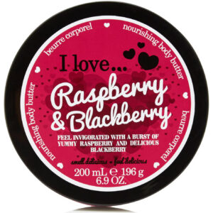 i love, raspberry & blackberry, idra nutriente, burro per il corpo, 200 ml
