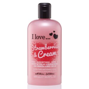 i love, strawberries & cream, idratante, crema doccia, 500 ml