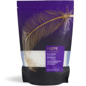 i love, wellness sleep, oli essenziali, sali da bagno, 500 g