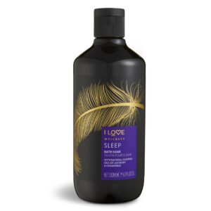 i love, wellness sleep, oli essenziali, nutriente e idratante, camomilla & lavanda, sali da bagno, 500 ml