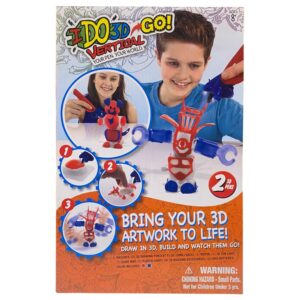 ido3d, go bring your 3d artwork to life, 2 penne verticali cambia colore, set da disegno, unisex, 8+ anni