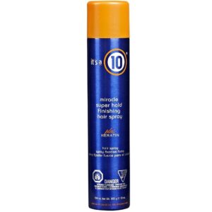 it's a 10, miracle super hold finishing spray plus keratin, lacca per capelli, stile, tenuta extra forte, 334 ml