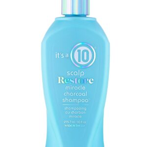 it's a 10, scalp restore miracle, carbone, shampoo per capelli, rimuovi l'eccesso di olio e i residui di prodotto, 295.7 ml