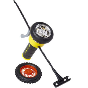 jakks pacific, 1 pneumatico + via eiettore ombra, jakks pacific, ruote volanti, giallo, per ragazzi