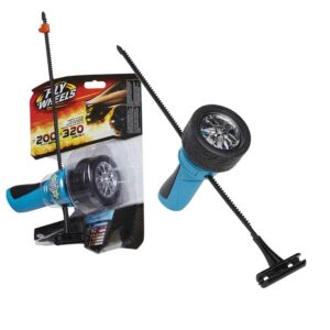 jakks pacific, 1 pneumatico + via eiettore rivale malvagio, jakks pacific, ruote volanti, nero/blu, per ragazzi