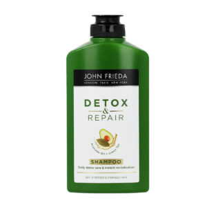 john frieda, detox & repair, olio di avocado, shampoo secco, per la riparazione, 250 ml