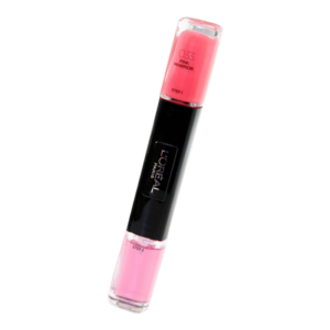 l'oreal paris, infallible, smalto per unghie 2 in 1, 033, guerriero rosa, 2 x, 5 ml