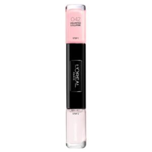 l'oreal paris, infallible, smalto per unghie 2 in 1, 042, lollpink illimitato, 2 x, 5 ml