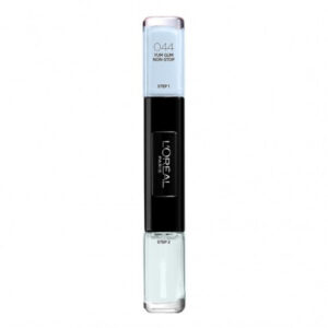 l'oreal paris, infallible, smalto per unghie 2 in 1, 44, yum gum non stop, 2 x, 5 ml