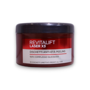 l'oreal paris, revitalift laser x3, acido glicolico, anti età, pad peel off, 30 pz