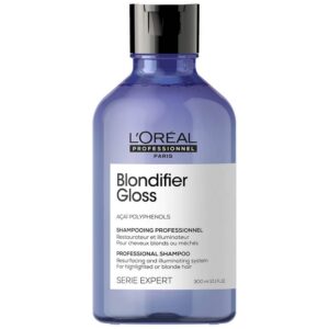 l'oreal professionnel, serie expert blondifier gloss, polifenoli di acai, shampoo per capelli, risistemazione e illuminazione, 300 ml