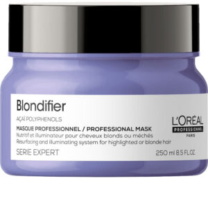 l'oreal professionnel, serie expert blondifier, polifenoli di acai, maschera crema trattamento capelli, risistemazione e illuminazione, 250 ml