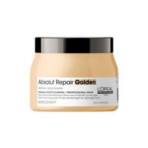 l'oreal professionnel, serie expert absolut repair golden, proteina + quinoa d'oro, maschera crema trattamento capelli, risurfazione istantanea, 500 ml