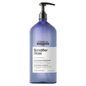 l'oreal professionnel, serie expert blondifier gloss, polifenoli di acai, shampoo per capelli, risistemazione e illuminazione, 1500 ml