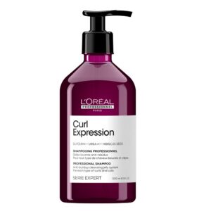 l'oreal professionnel, serie expert curl expression, glicerina + urea h + semi di ibisco, shampoo per capelli, anti accumulo, 500 ml