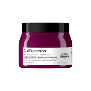 l'oreal professionnel, serie expert curl expression, glicerina 2,5% + urea h + semi di ibisco, maschera crema trattamento capelli, idratazione intensa, 500 ml