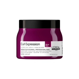 l'oreal professionnel, serie expert curl expression rich, glicerina 2,5% + urea h + semi di ibisco, maschera crema trattamento capelli, idratazione intensa, 500 ml