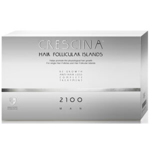 labo, crescina follicular islands 2100, per la stimolazione della crescita, siero trattamento in fiale, per il cuoio capelluto, per uomini, 10 +10 pz