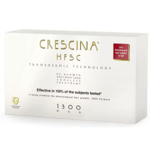 labo, crescina, transdermic hfsc 1300, per la stimolazione della crescita, siero trattamento in fiale, per il cuoio capelluto, per uomini, 10 +10 pz, 3.5 ml