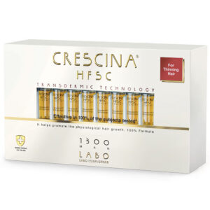 labo, crescina, transdermic hfsc 1300, per la stimolazione della crescita, siero trattamento in fiale, per il cuoio capelluto, per uomini, 20 pz, 3.5 ml