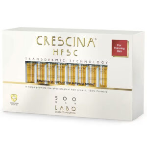 labo, crescina, transdermic hfsc 500, per la stimolazione della crescita, siero trattamento in fiale, per il cuoio capelluto, per uomini, 20 pz, 3.5 ml