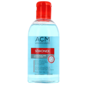 laboratoire acm, sebionex, elimina le impurità, acqua micellare, per tutti i tipi di pelle, 250 ml