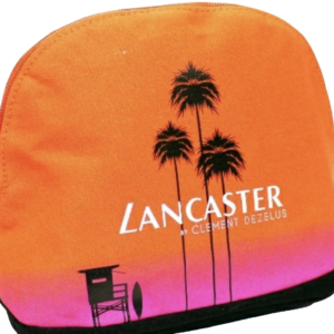 lancaster, sun beauty, materiale, borsa in tessuto, articoli da toeletta, arancione, per le donne, 25 x18 cm