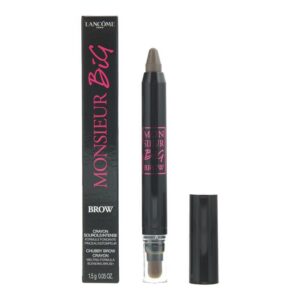lancome, monsieur big brow, miscelazione, crema per sopracciglia matita & spazzola 2 in 1, 02, castagna, 1.5 g