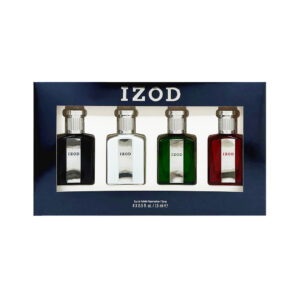 legacy set izod: white, eau de toilette, for men, 15 ml + green, eau de toilette, for men, 15 ml + red, eau de toilette, for men, 15 ml + blue, eau de toilette, for men, 15 ml