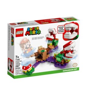 lego, super mario, set di espansione sfida enigmistica pianta piranha, set di costruzione, 71382, unisex, 7+ anni, 267 pz