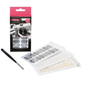 lottie london, paint by numbers, adesivi per unghie, 9 pz