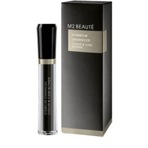 m2 beaute, eyebrow enhancer color & care, vegano, crescita, gel per sopracciglia, bionda, 6 ml