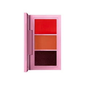 mac, from harris with love, palette per labbra, rivelazione romana: arancione brillante (opaco) + non c'è posto come la: nudo caldo (amplificato) + macinatura londinese: viola scuro (amplificato), 3 g