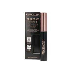 makeup revolution, brow tint, gel per sopracciglia, marrone medio, 6 ml
