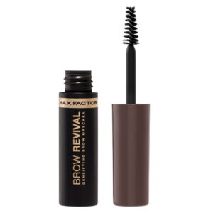 max factor, brow revival, acqua, sopracciglia più piene, più spesse, ben definite, gel per sopracciglia, 005, nero marrone, 4.5 ml