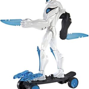 max steel, deluxe, skateboard turbo, action figure, per ragazzi, 4+ anni