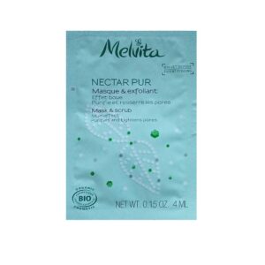 melvita, nectar pur, biologico, riduce i pori, maschera esfoliante, per il viso, 4 ml *campione