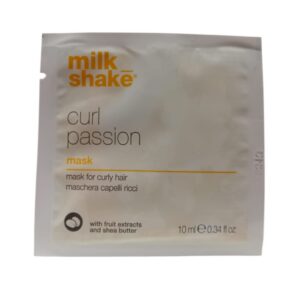 milk shake, curl passion, latte attivo, maschera crema trattamento capelli, per l'idratazione, 10 ml