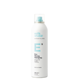 milk shake, lifestyling eco, lacca per capelli, per tenuta e texture, presa forte, 250 ml
