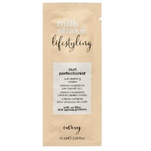 milk shake, lifestyling curl perfectionist, estratti di frutta biologica, crema per lo styling dei capelli, 10 ml