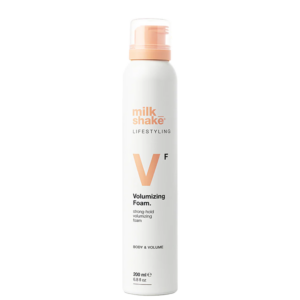milk shake, lifestyling, schiuma per styling capelli, volume e corpo, presa forte, 200 ml