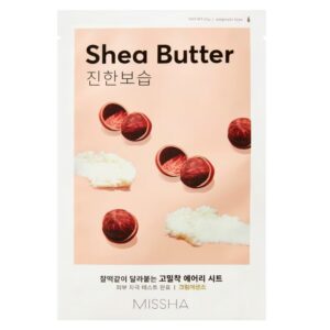 missha, airy fit shea butter, idratazione, maschera per il viso, per il viso, 19 g