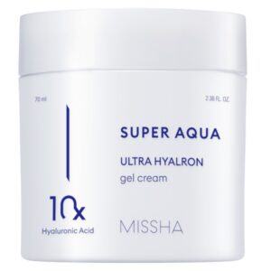 missha, super aqua, idratazione, crema gel, per il viso, 70 ml
