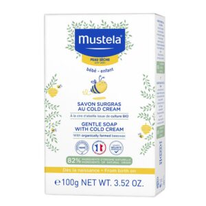 mustela, cold cream, natural beeswax, pulizia delicata, saponetta, 100 g