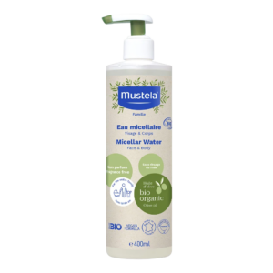 mustela, mustela, bio, pulizia delicata, acqua micellare, tutti i tipi di pelle, 400 ml